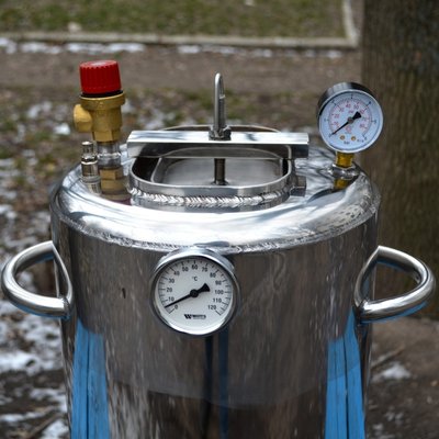 Автоклав огневой ЛЮКС-21 с биметаллическим термометром АН04 фото